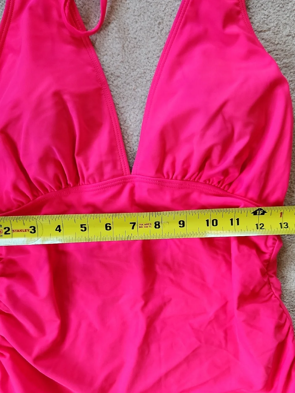 Halter Tankini for Women Tummy Control Bathing Suits V Neck Swimwear - Med